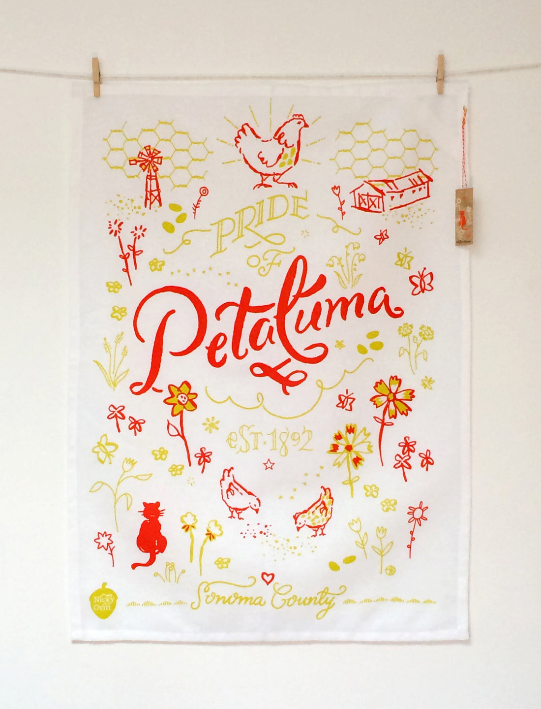 The Pride of Petaluma Tea Towel