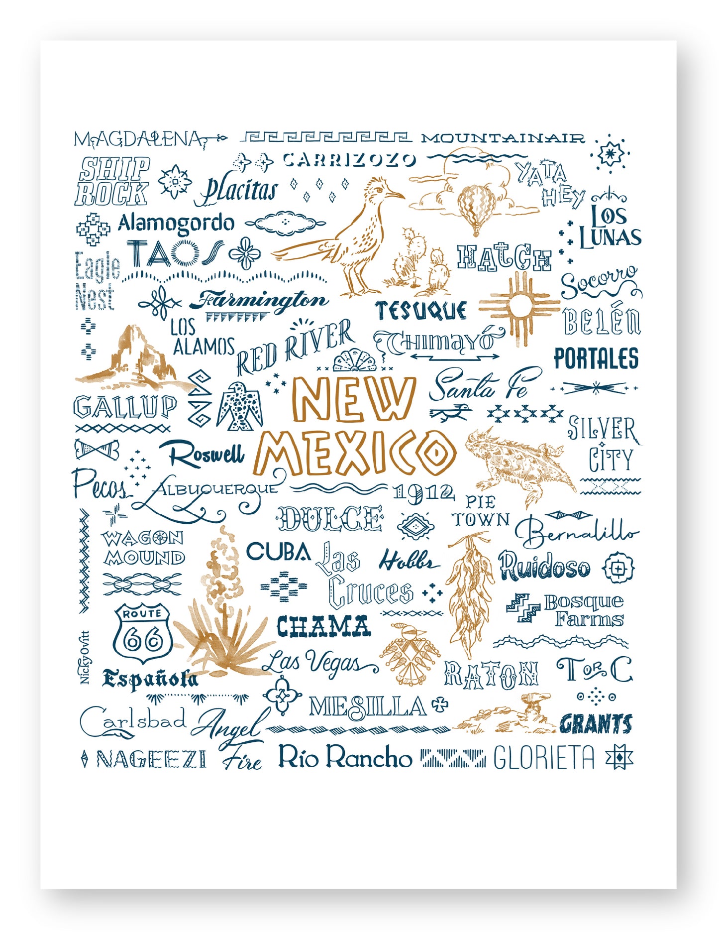 New Mexico Welcome Print