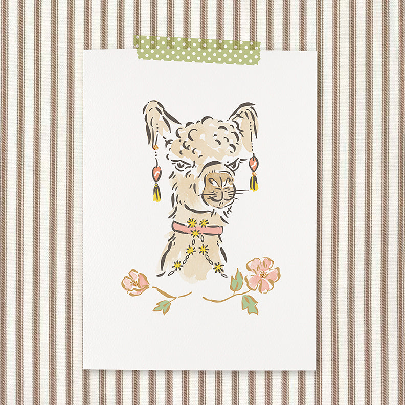 Llama Note Cards - Set of 12