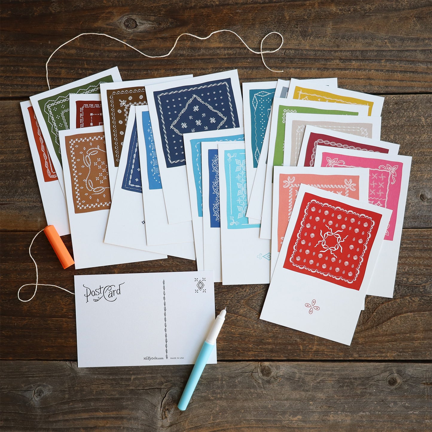 Bandanna Postcards – Set of 20