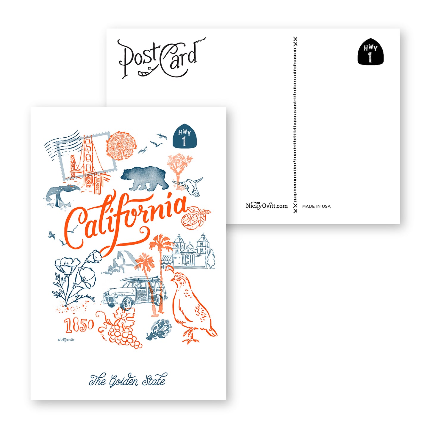 California Postcards – Set of 3