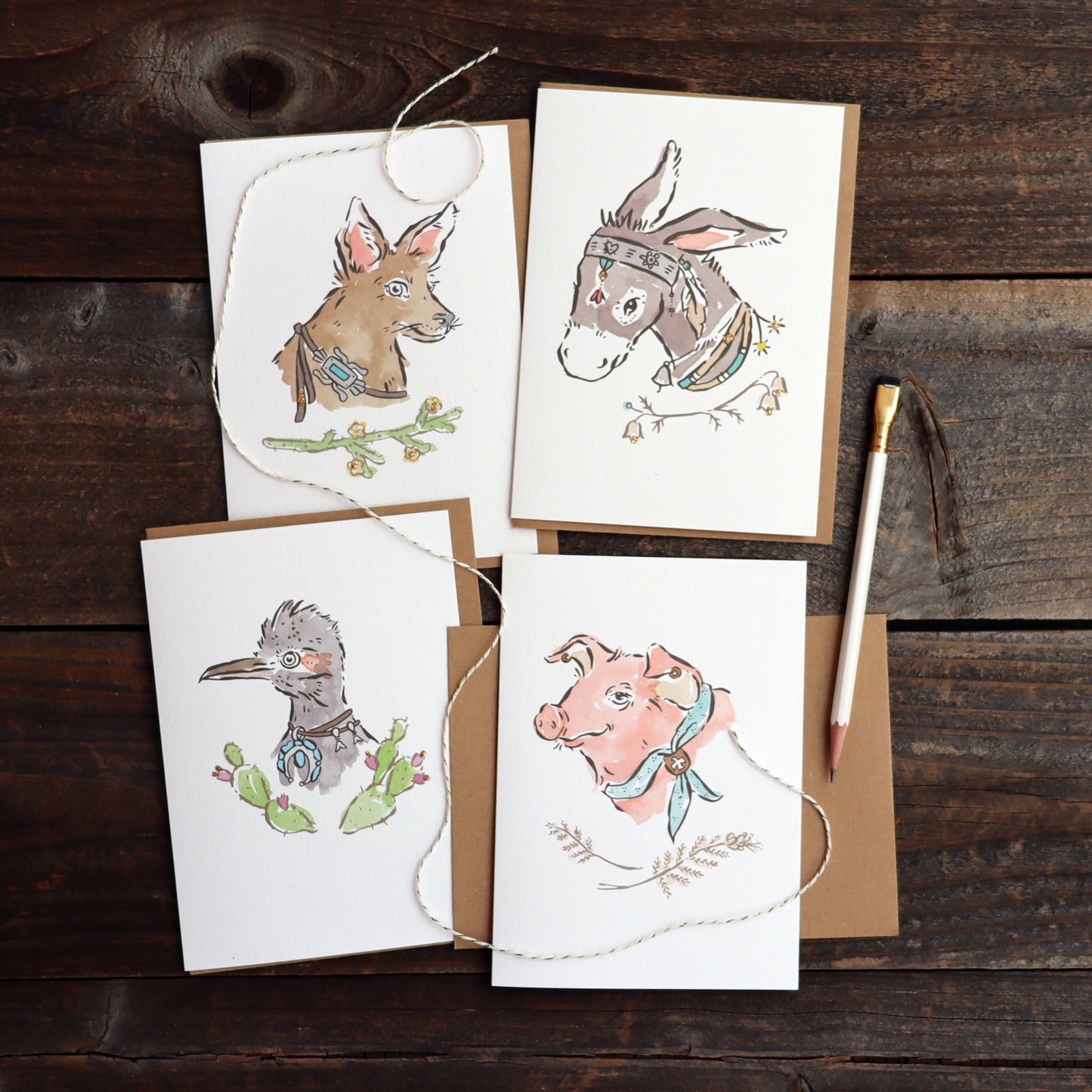 Pig Note Cards - Set of 12