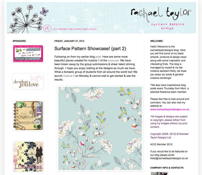 So excited to be featured on Rachael Taylor’s blog!