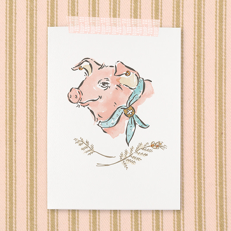 Pig Note Cards - Set of 12